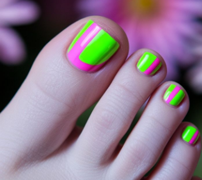 hot girl alert pink toe nails