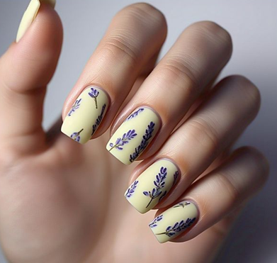 light & pale yellow nails