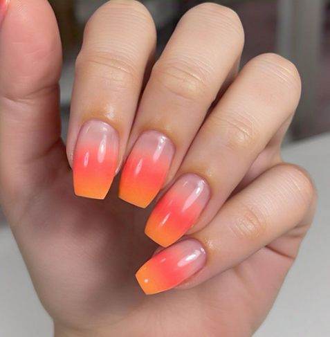 neon french tips