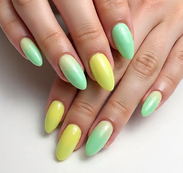 spring ombre nails