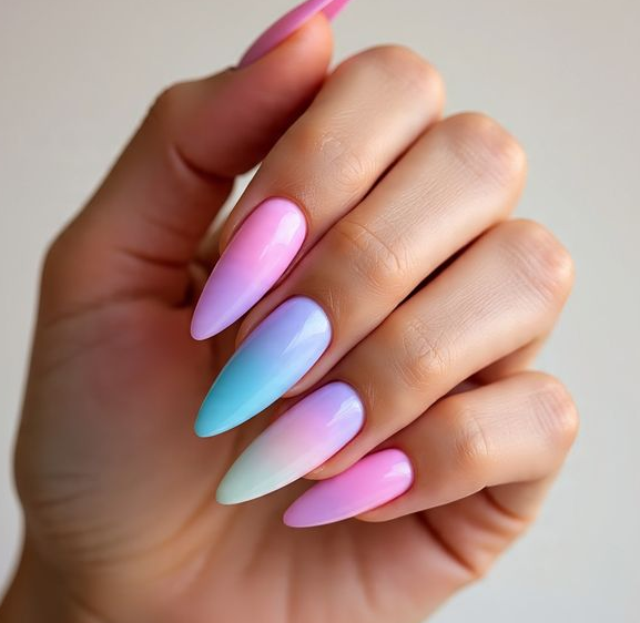 spring ombre nails