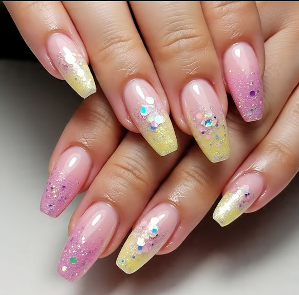 spring ombre nails