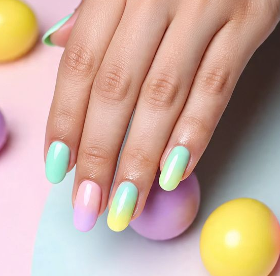 spring ombre nails