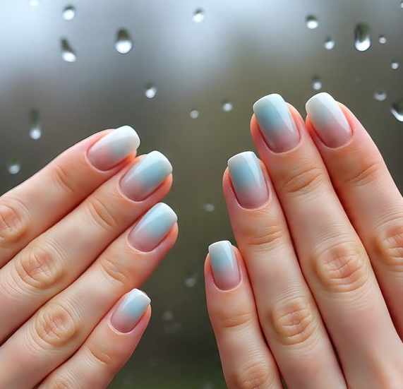 spring ombre nails