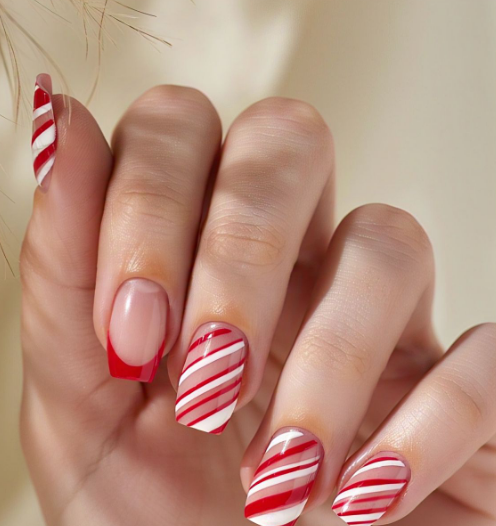 neon french tips