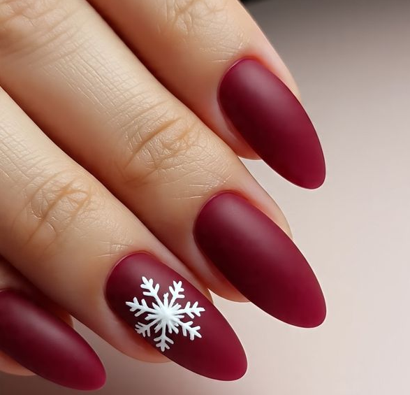 christmas nails red and white