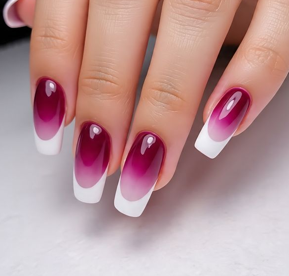 christmas nails red and white