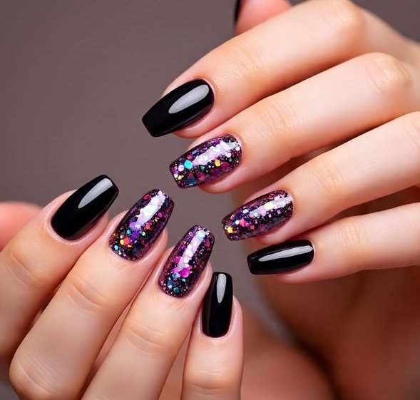 pink valentines nails