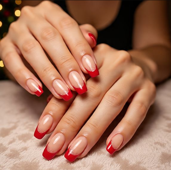Red & Green Christmas Nails
