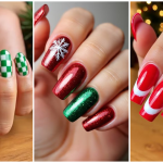 Red & Green Christmas Nails