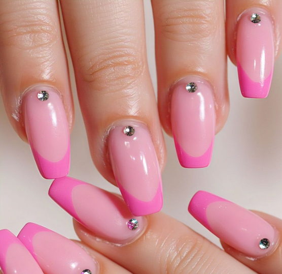 neon french tips