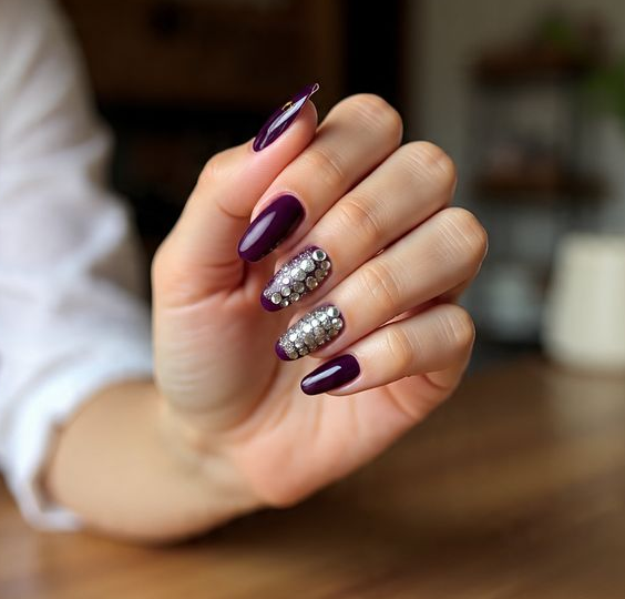plum nail designs