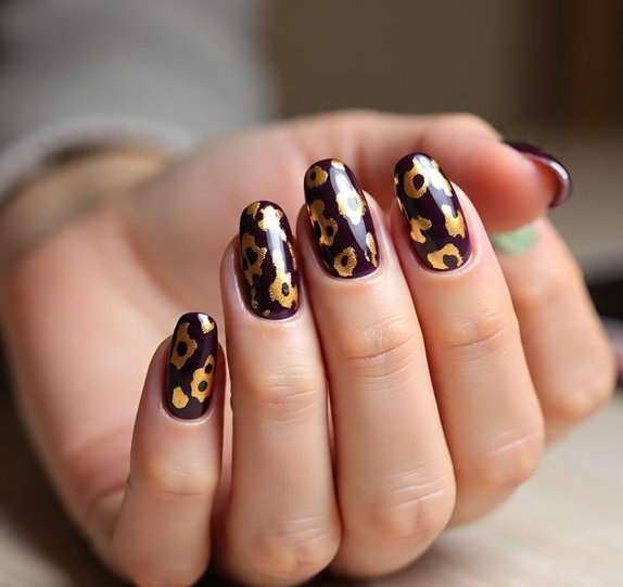 plum nail designs