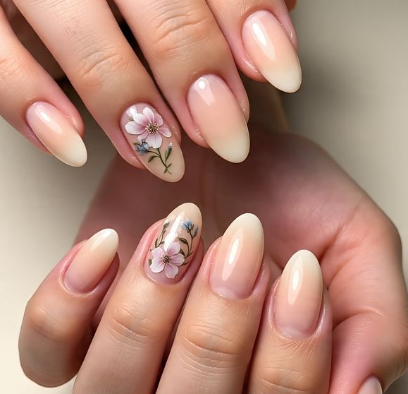 spring ombre nails