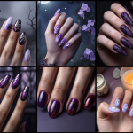 purple halloween nails