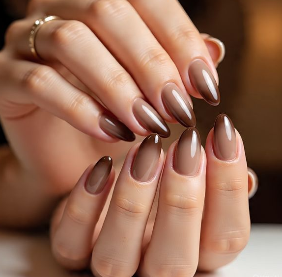brown ombre nails