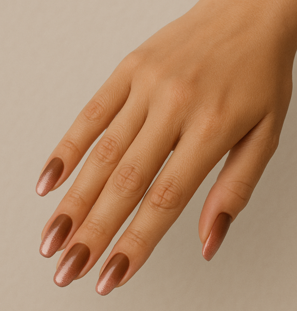 brown ombre nails