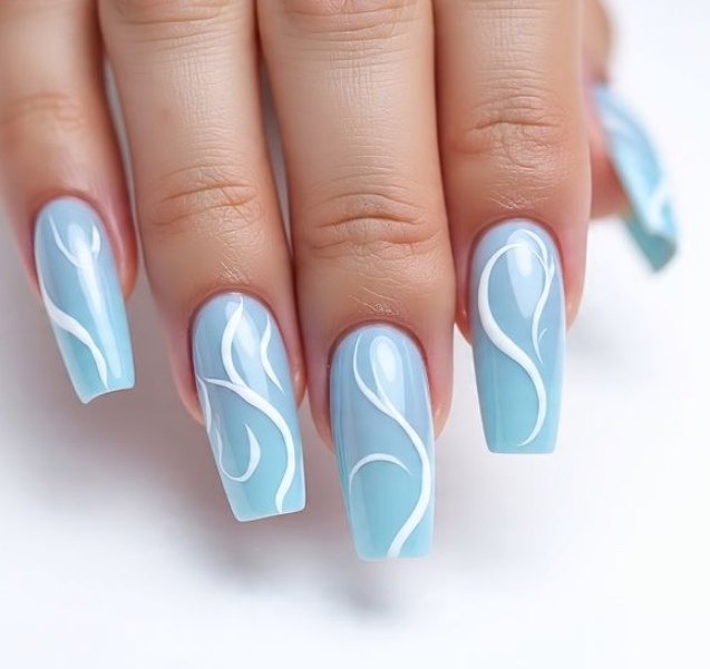 snow nail designs