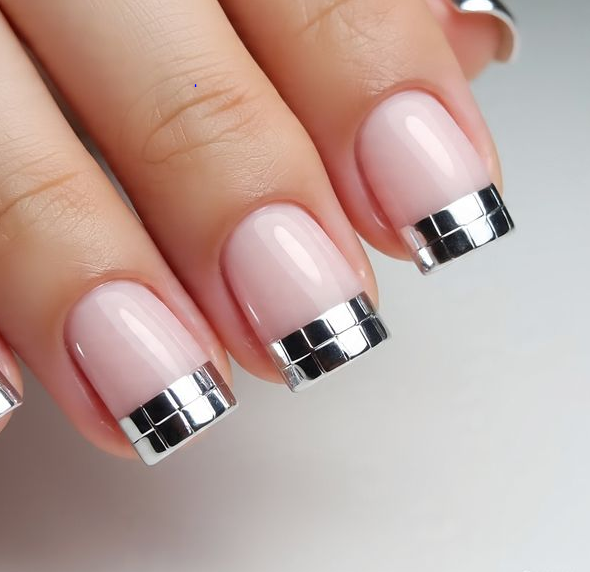 short chrome nails