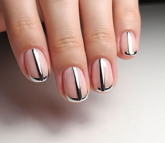 short chrome nails