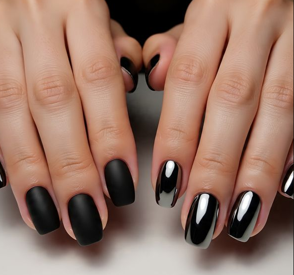 short chrome nails