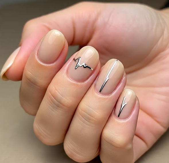 short chrome nails