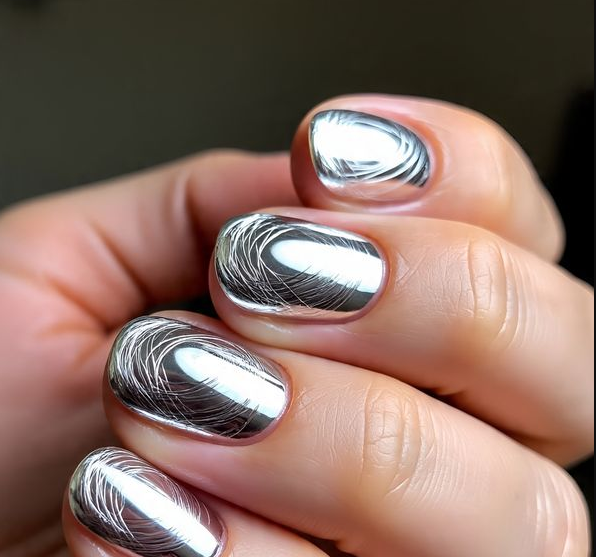 short chrome nails