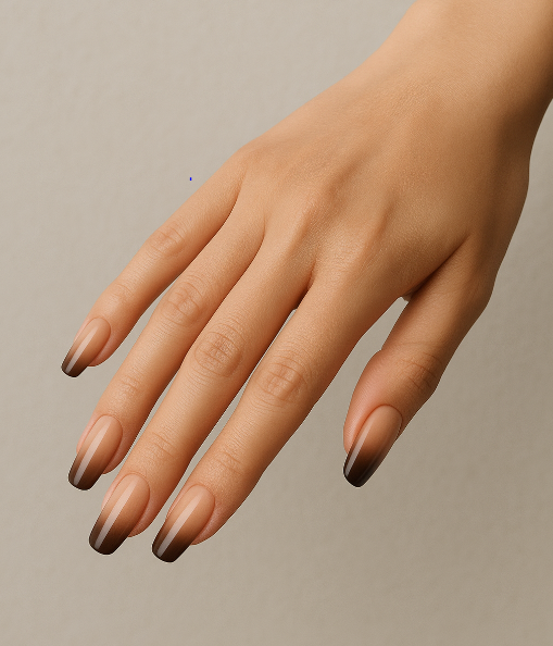 brown ombre nails