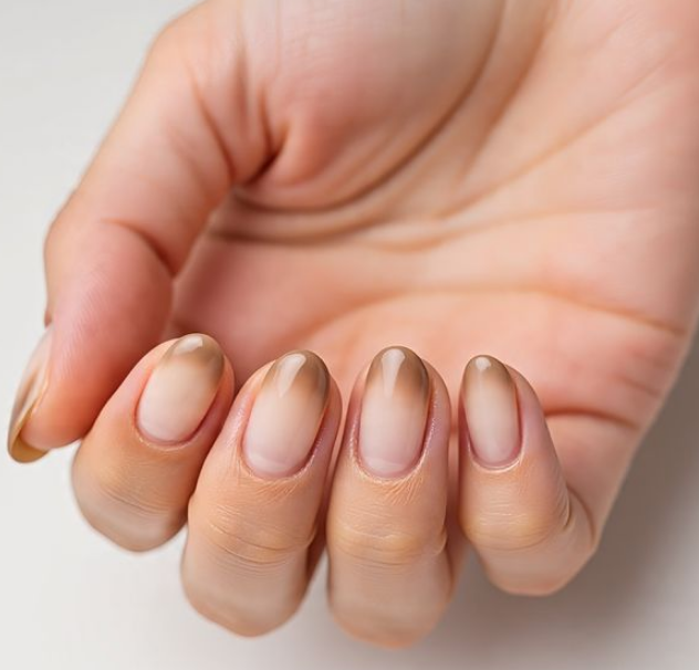 brown ombre nails