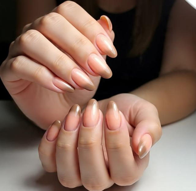 brown ombre nails