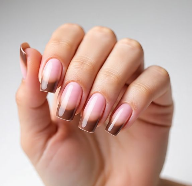 brown ombre nails