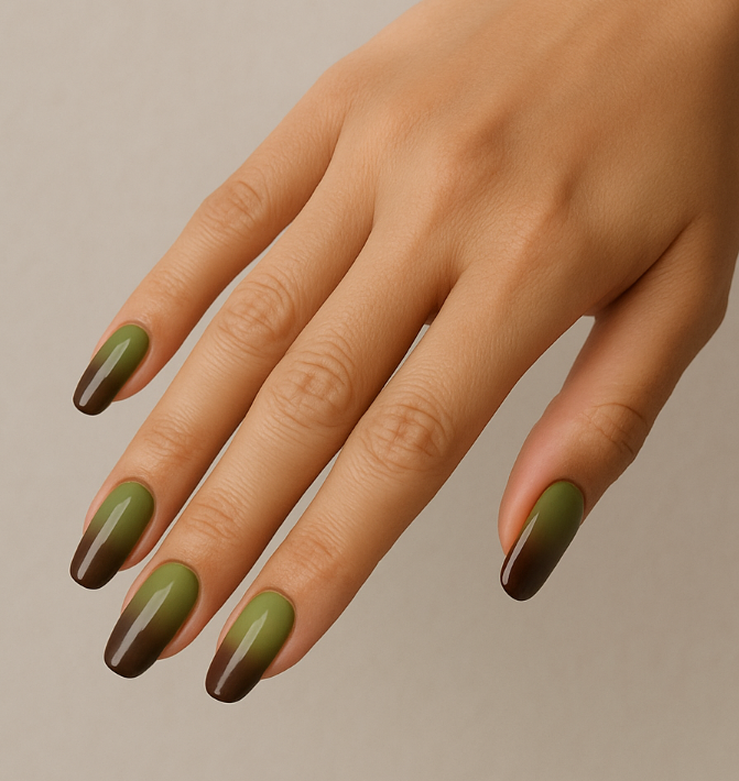 brown ombre nails
