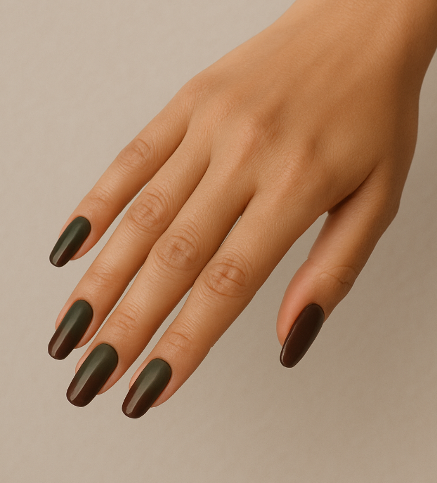 brown ombre nails