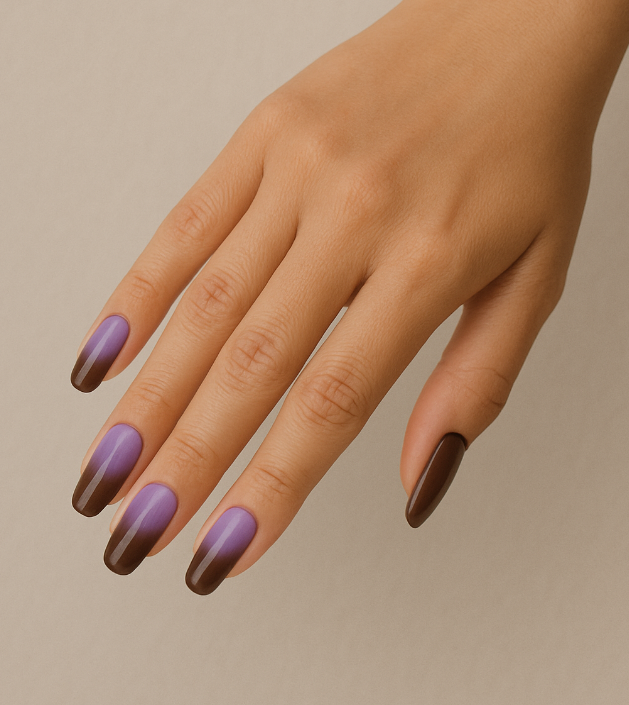 brown ombre nails