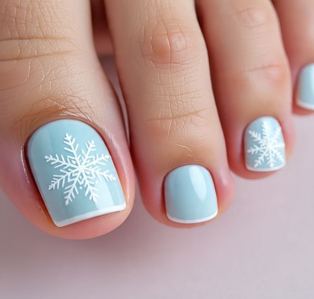 christmas toe nail designs