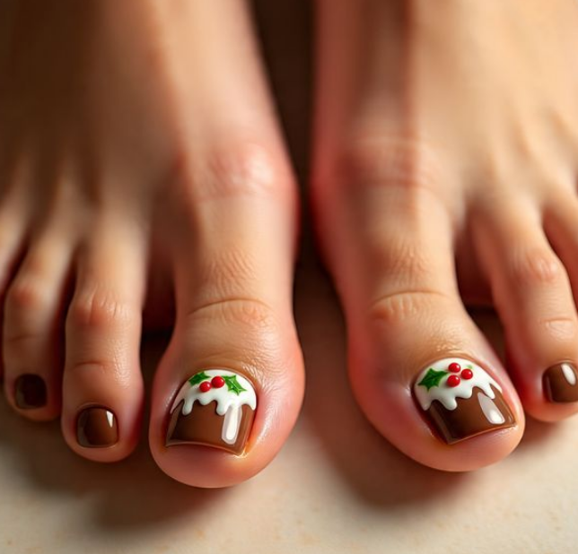 christmas toe nail designs