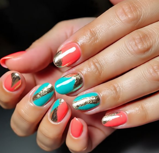 swirl art nails
