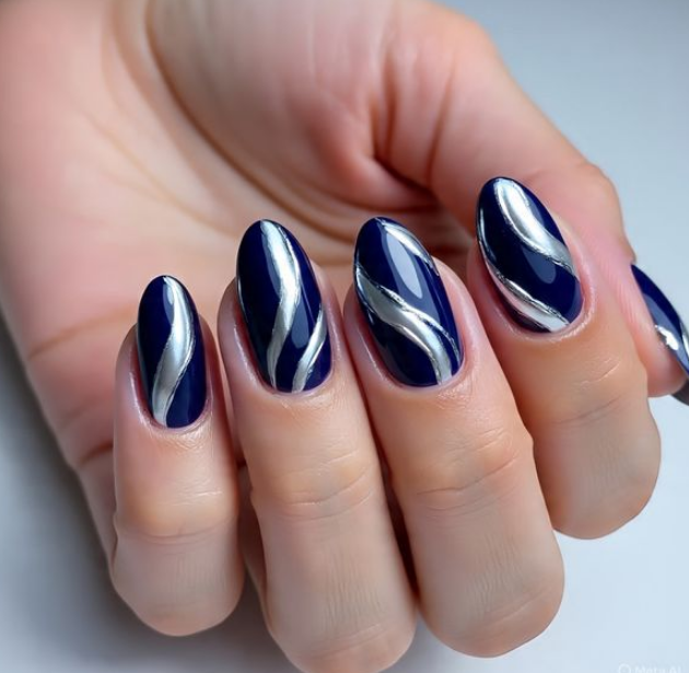 swirl art nails