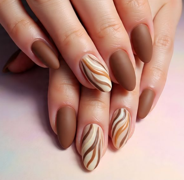 swirl art nails