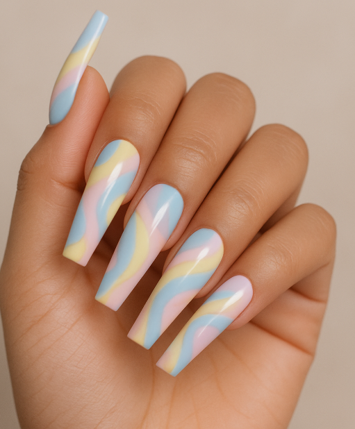 swirl art nails