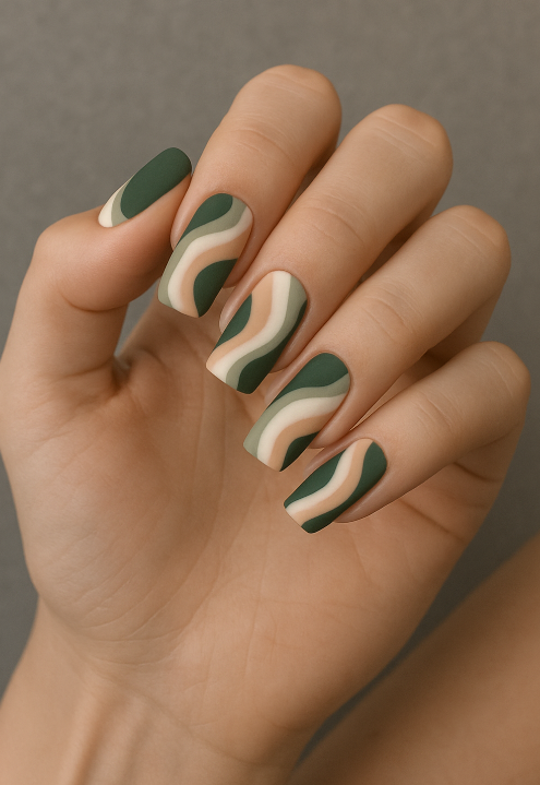 nail design with swirls