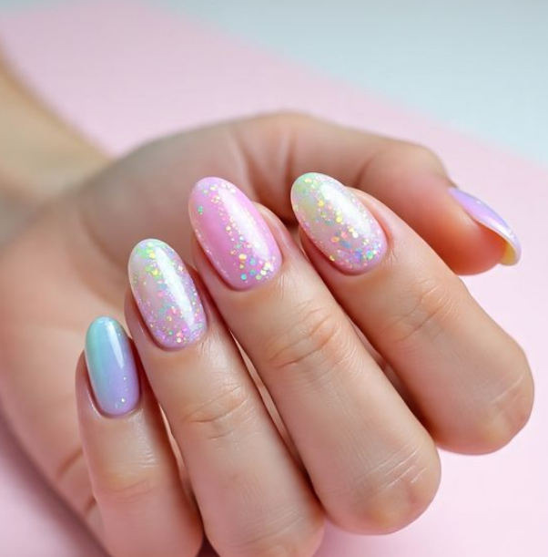 cotton candy nails