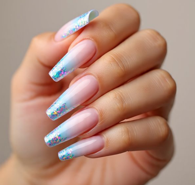 cotton candy nails