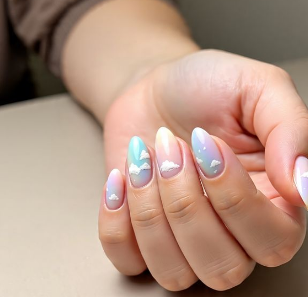 cotton candy nails