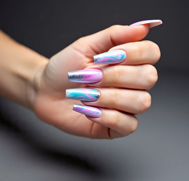 cotton candy nails