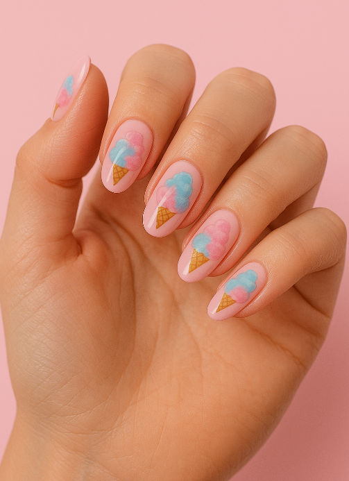 cotton candy nails