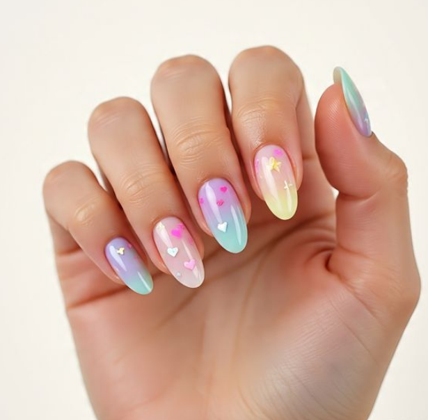 cotton candy nails