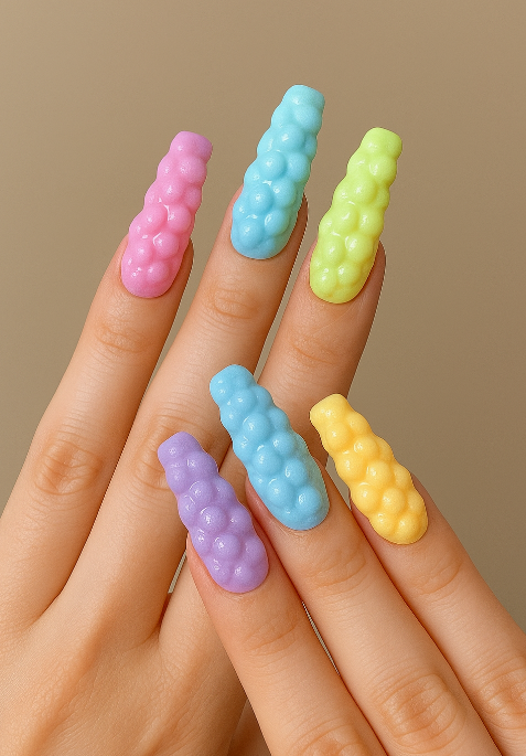 cotton candy nails