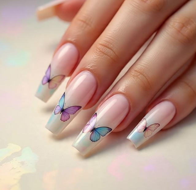 cotton candy nails