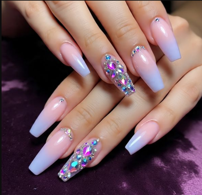 cotton candy nails